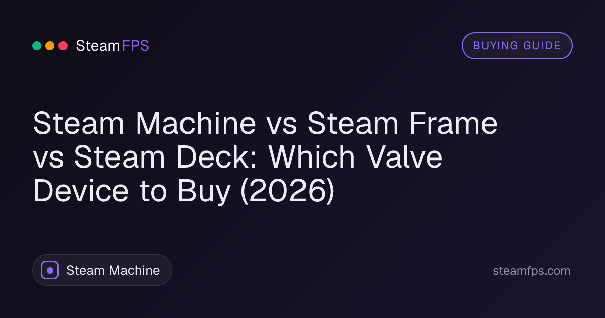 Steam Machine vs Steam Frame vs Steam Deck: Which Valve Device to Buy (2026)