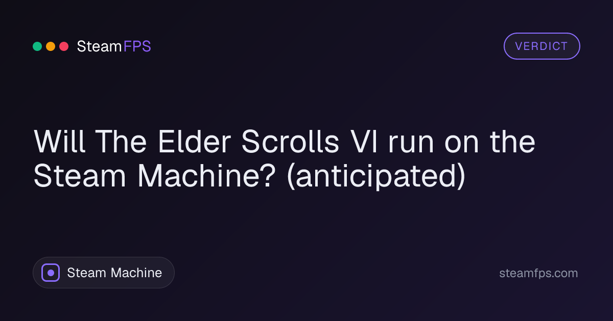 Will The Elder Scrolls VI run on the Steam Machine? (anticipated)